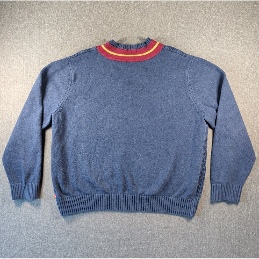 Vtg 90s IZOD Sweater Pullover XXL Chunky Cable Knit Wool V Neck Tennis Preppy - Picture 3 of 8